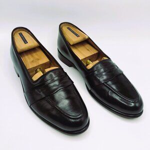 ZELLI 203-1273 Men's Brown Leather Loafer Dress Shoes 9.5M Hand Crafted in Italy